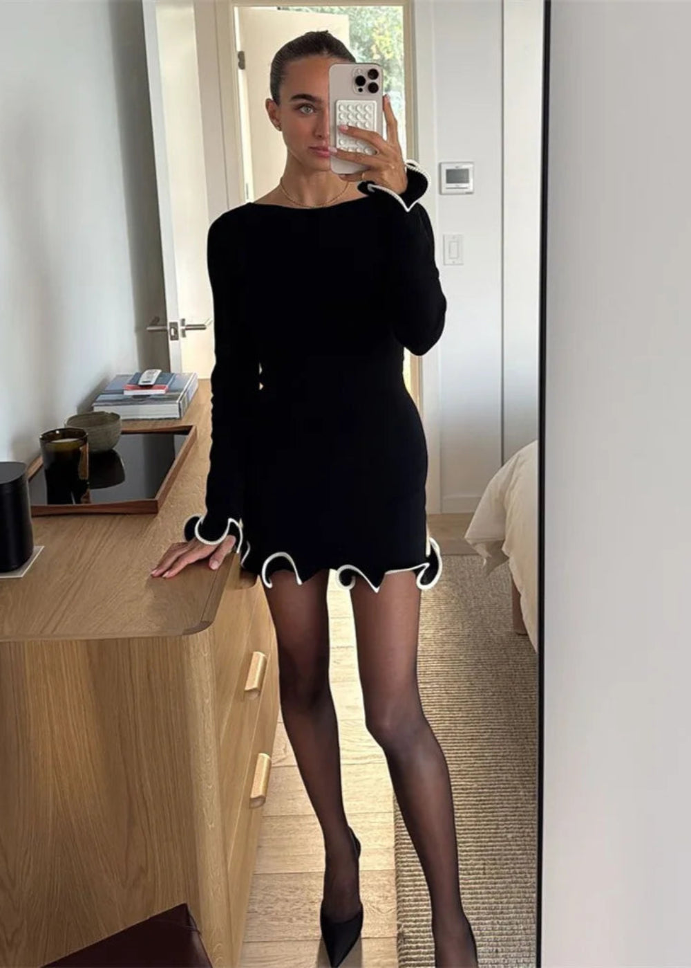 Elegant Knitted Mini Dress