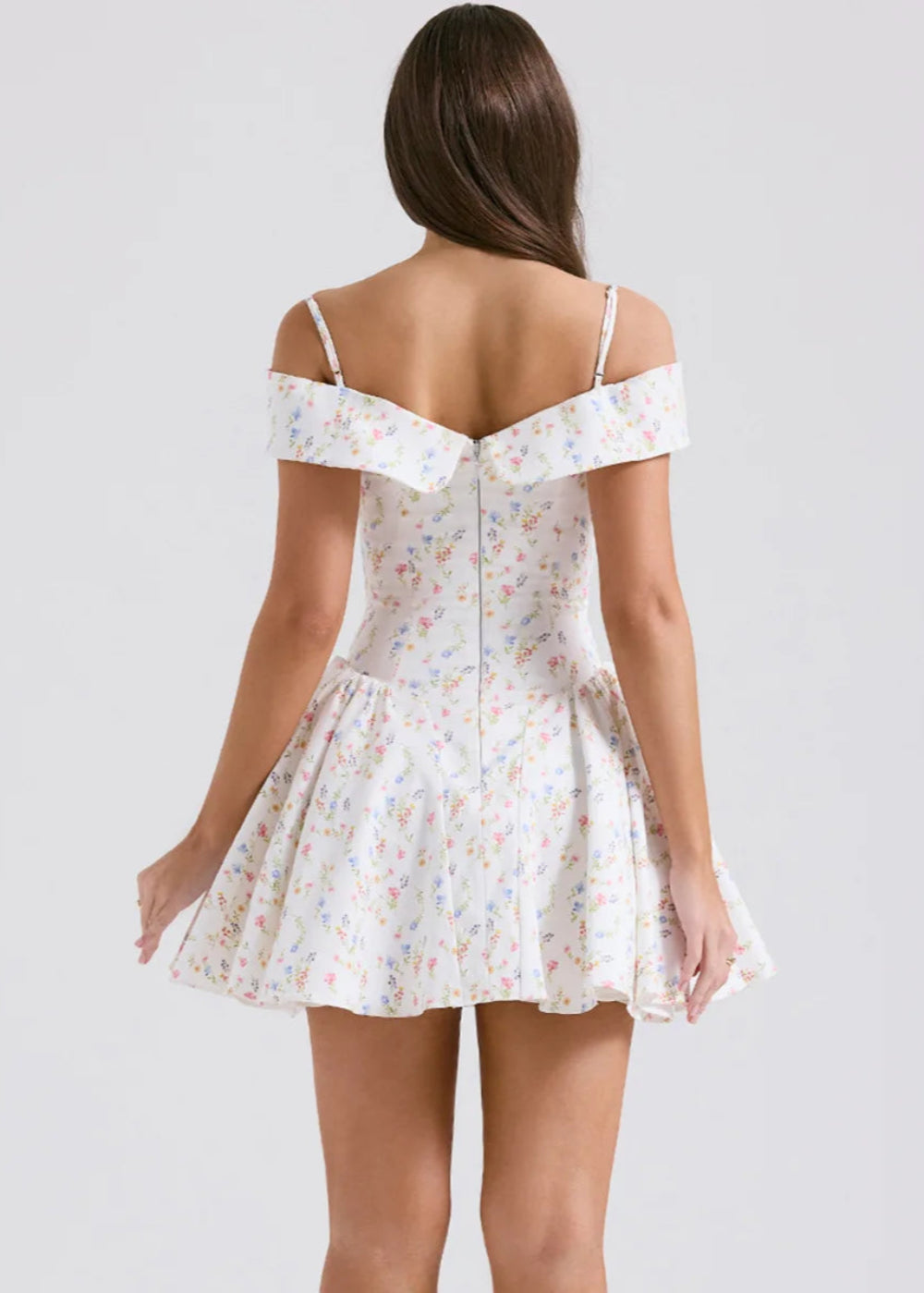 Elodie Off-Shoulder Tulle Mini Dress