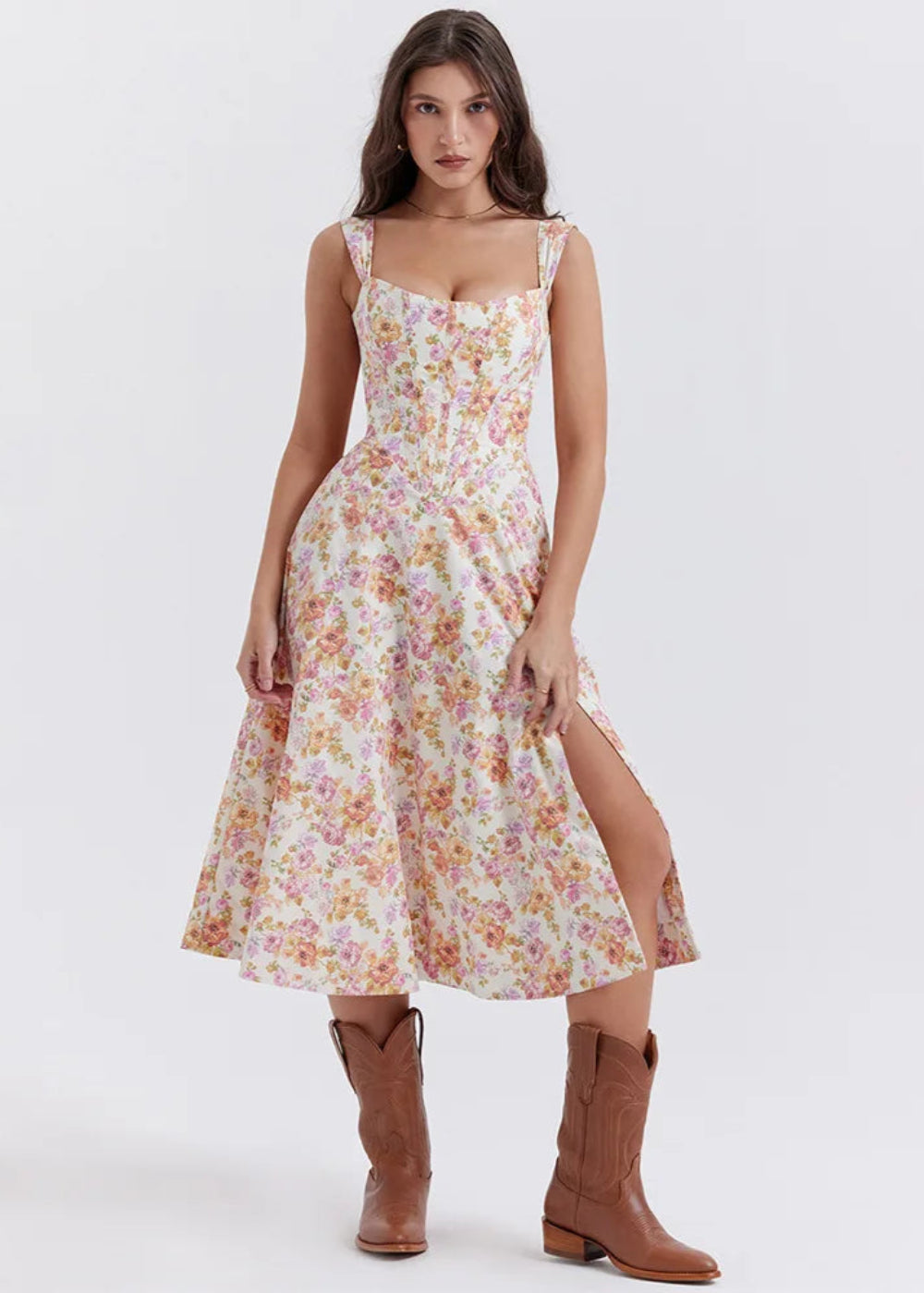 Evelyn Tie-Front Casual Party Dress