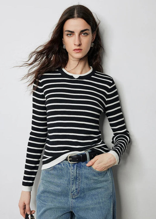 Mira Fake Two-Piece Slim Sweater