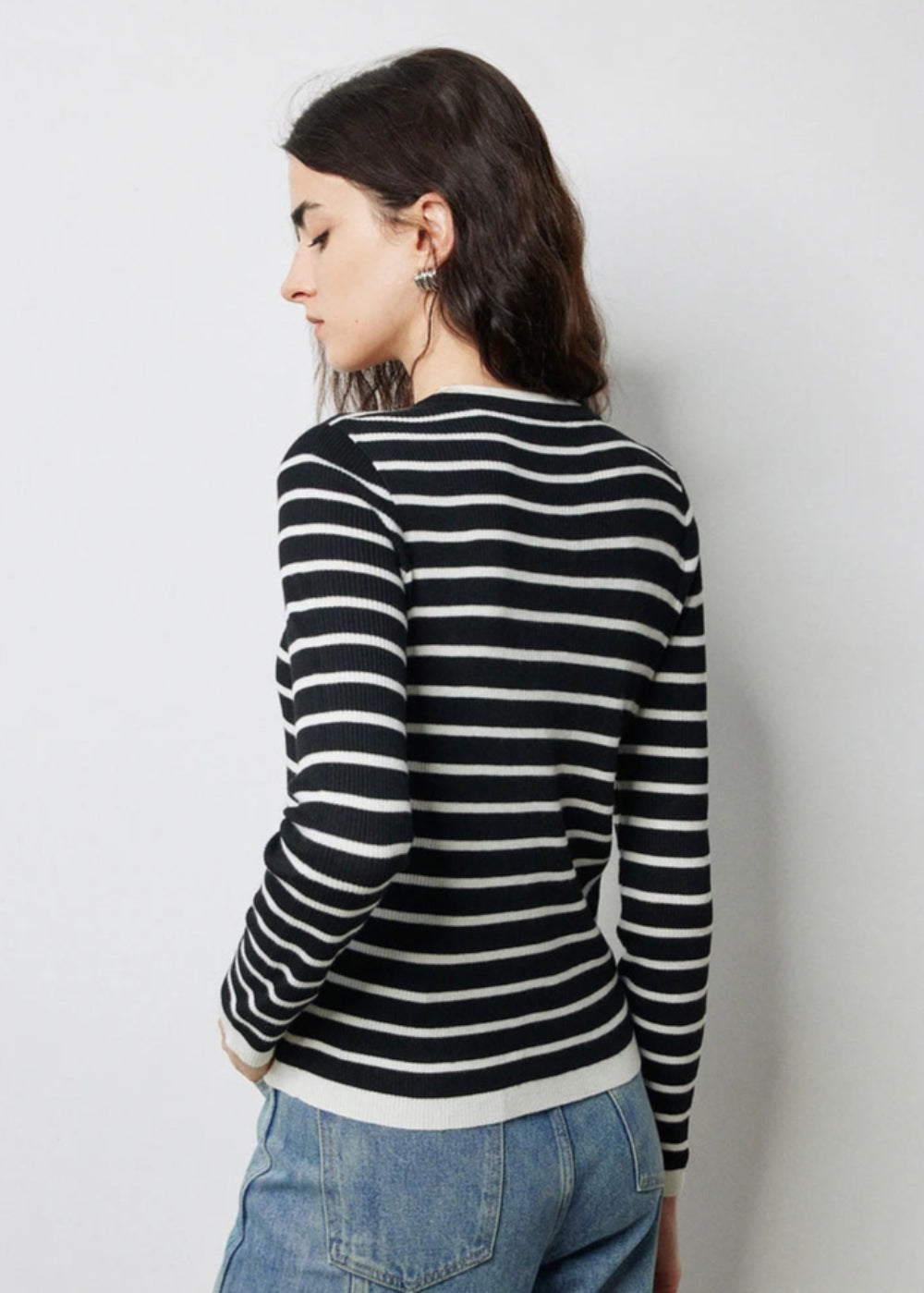 Mira Fake Two-Piece Slim Sweater